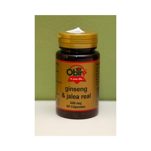 Ginseng y jalea real 60 cápsulas 600 mg Obire